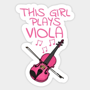 This Girl Plays Viola, Female Violist, String Musician Sticker